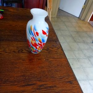 Hand blown art vase